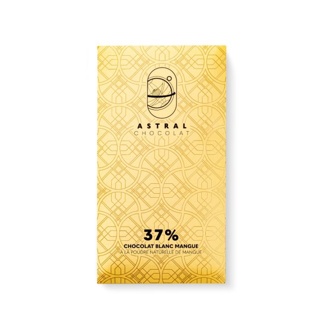 Chocolat Blanc Mangue 37%À la poudre naturelle de mangue