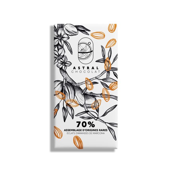 Assemblage d’origine 70%  Éclats d’amandes de Marcona