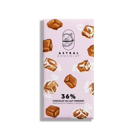 Chocolat blond onctueux 35%Éclats de fèves de cacao - ASTRAL CHOCOLAT