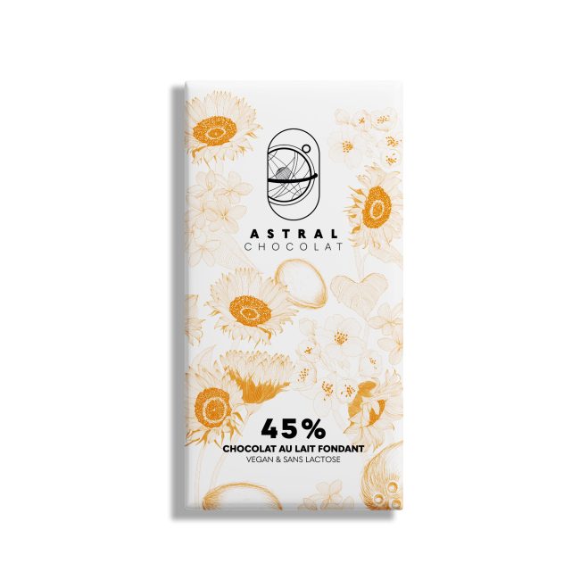 Chocolat au lait  fondant 45%Végan et sans lactose