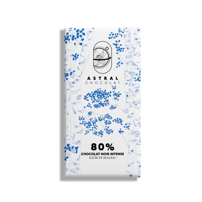 Chocolat noir  intense 80%SUCRE DE BOULEAU