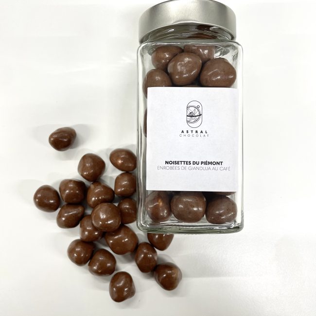 Noisettes du Piémont enrobées de gianduja au café