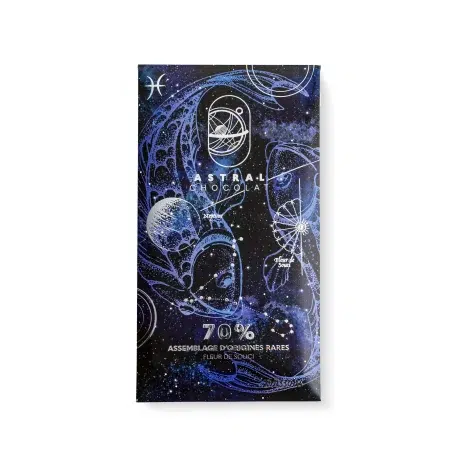 Tablette chocolat noir astrologie herboristerie cadeau personnalisé signe astrologique Poissons, signe astro, cadeau astrologie